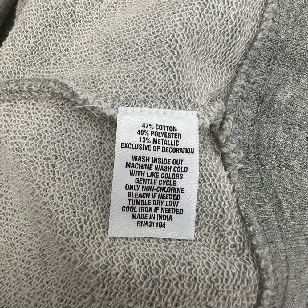 Crown & ivy Women’s Gray Cotton Crewneck Long Sleeve Sweater Size L - Picture 9 of 10